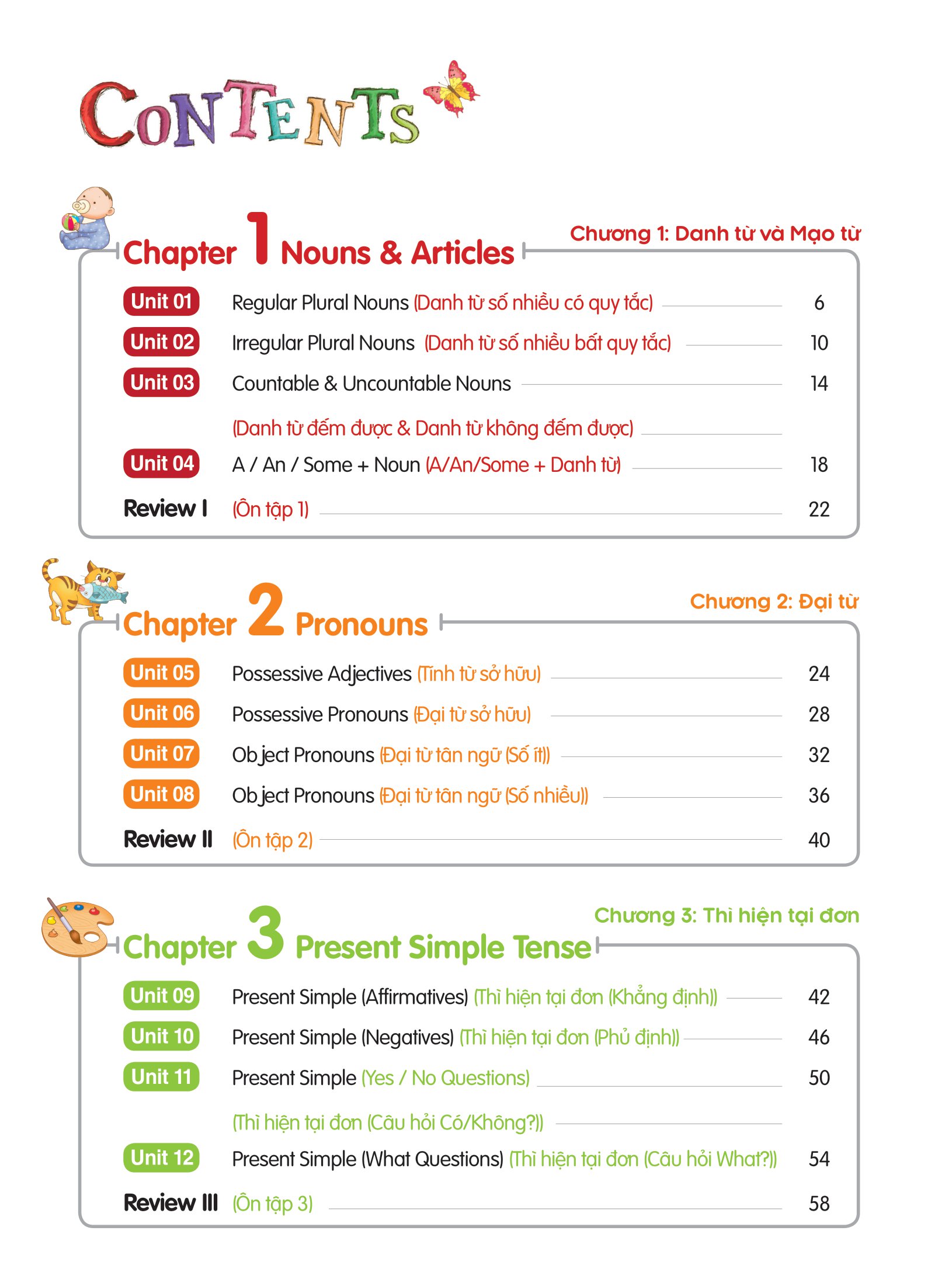 aha grammar học nhanh toàn diện ngữ pháp tiếng anh lớp 4 theo chủ đề - Ảnh 3