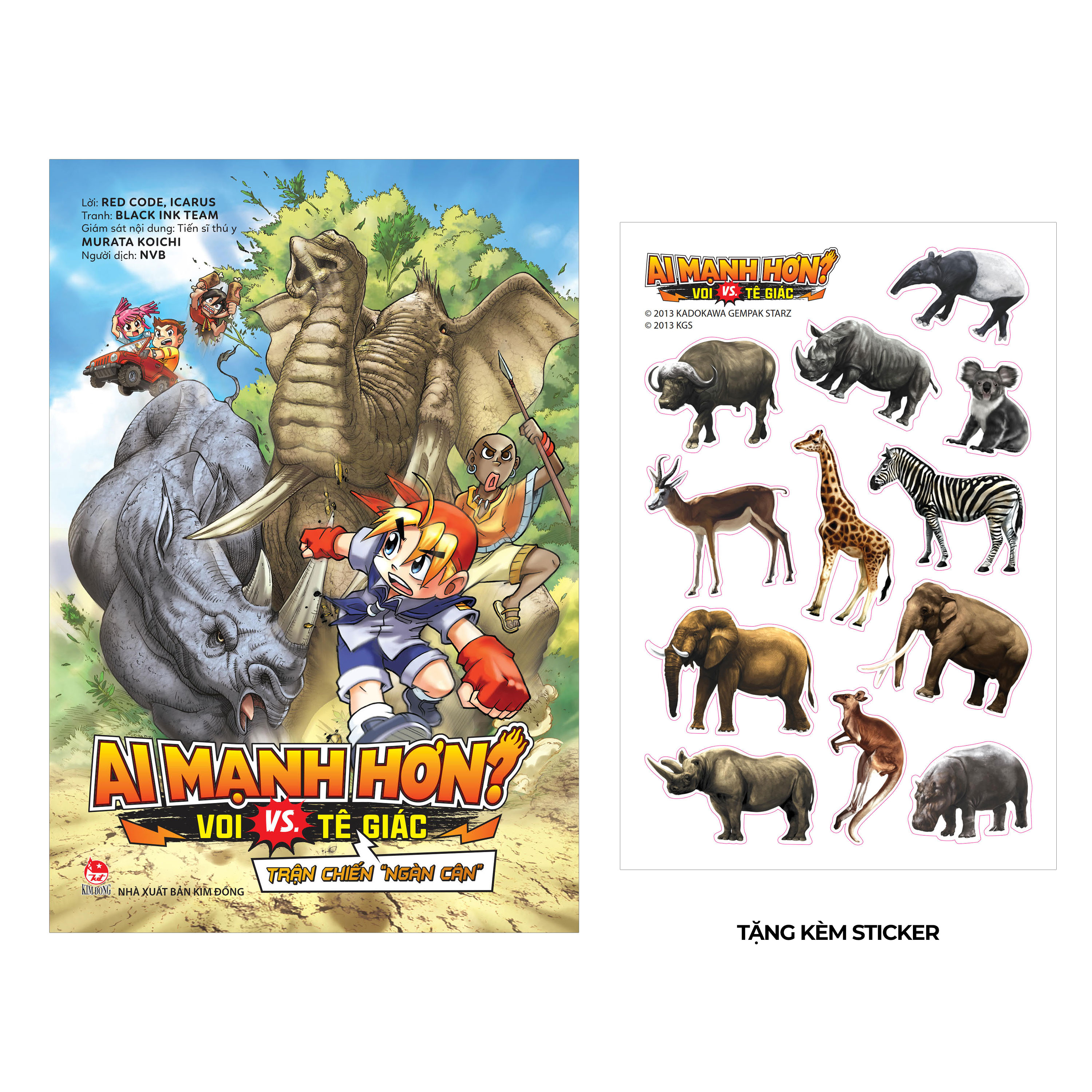 ai mạnh hơn? - voi vs. tê giác - trận chiến "ngàn cân" - tặng kèm sticker - Ảnh 2