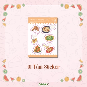 aki muốn ăn cùng haru - let's eat together, aki and haru - tập 2 - tặng kèm tấm sticker + clear bookmark + postcard hai mặt + giấy note để bàn bữa ăn giáng sinh - Ảnh 3