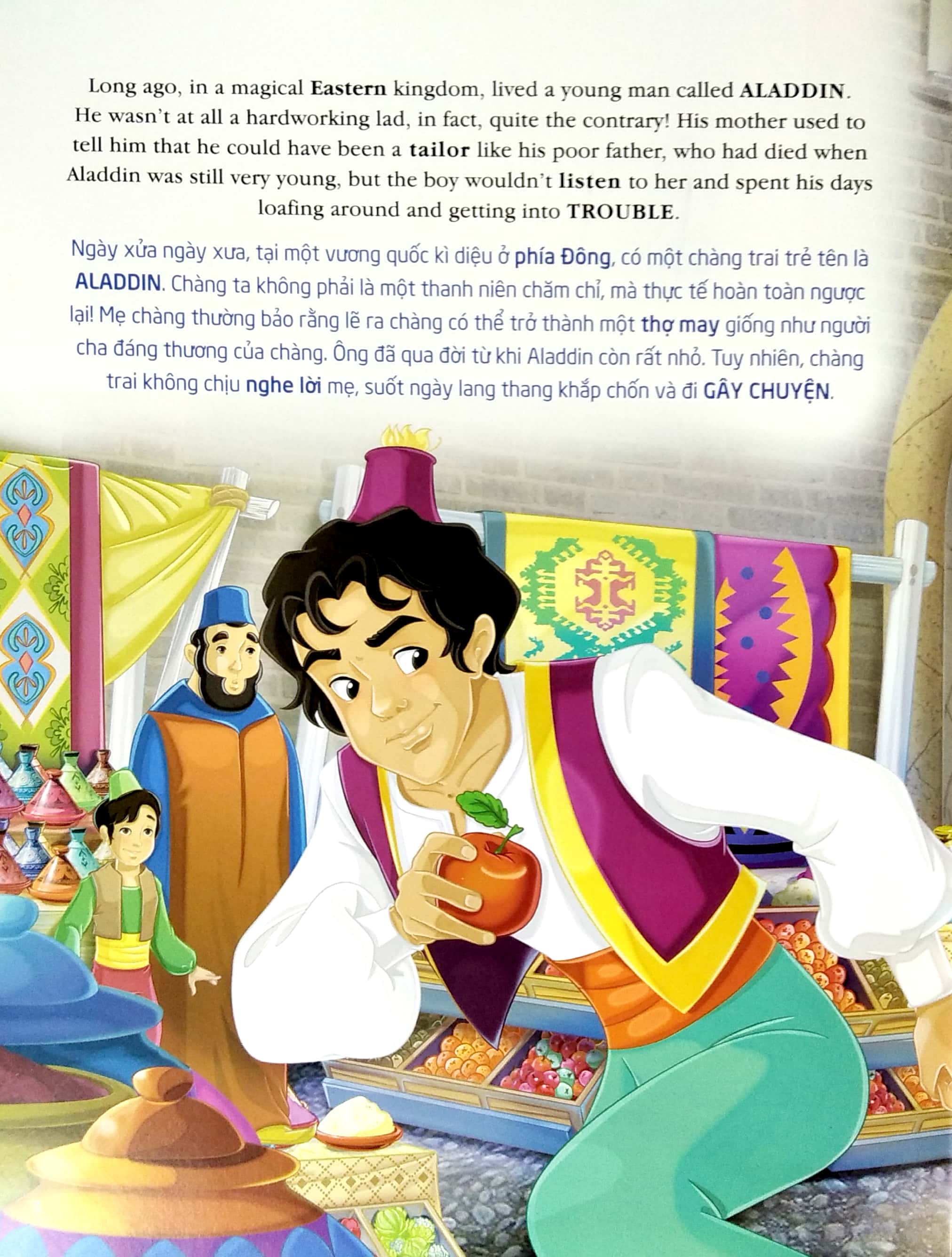 aladdin và cây đèn thần (song ngữ anh - việt) - Ảnh 3