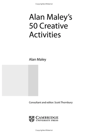 alan maley's 50 creative activities pocket editions: cambridge handbooks for language teachers - Ảnh 4