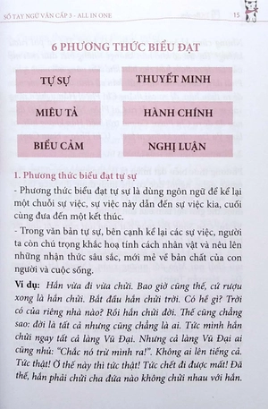 all in one - sổ tay ngữ văn cấp 3 - Ảnh 6