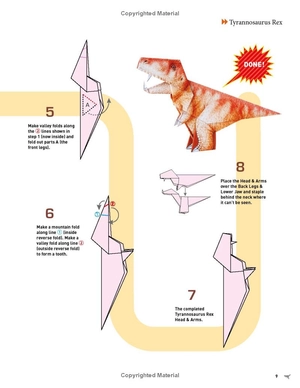 amazing origami dinosaurs: paper dinosaurs are fun to fold! (10 dinosaur models + 32 tear-out sheets + 5 bonus projects) - Ảnh 12