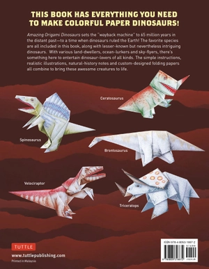 amazing origami dinosaurs: paper dinosaurs are fun to fold! (10 dinosaur models + 32 tear-out sheets + 5 bonus projects) - Ảnh 14