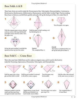 amazing origami dinosaurs: paper dinosaurs are fun to fold! (10 dinosaur models + 32 tear-out sheets + 5 bonus projects) - Ảnh 8