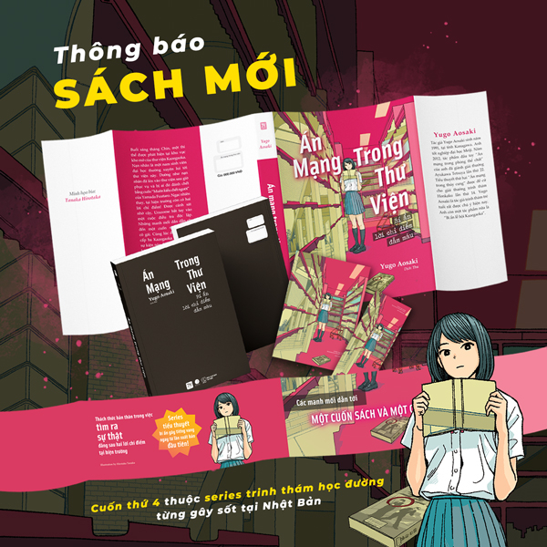An Mang Trong Thu Vien - Bi An Loi Chi Diem Dam Mau - Ban Dac Biet - Tang Kem Obi + Bookmark + Postcard Boi