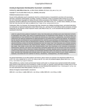 anxiety and depression workbook for dummies - 2nd edition - Ảnh 6