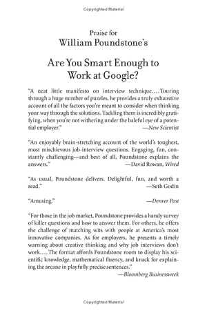 are you smart enough to work at google?: trick questions, zen-like riddles, insanely difficult puzzles, and other devious interviewing techniques you ... know to get a job anywhere in the new economy - Ảnh 3
