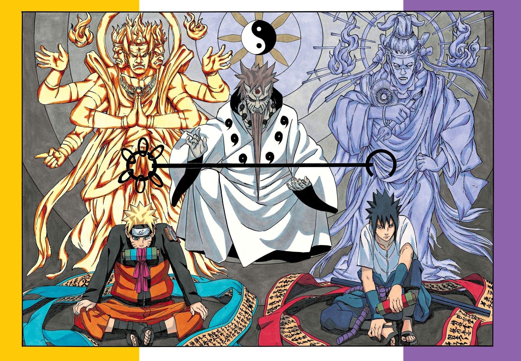 artbook naruto - tuyển tập tranh masashi kishimoto - uzumaki naruto - tặng kèm poster gập + bảng sticker - Ảnh 4