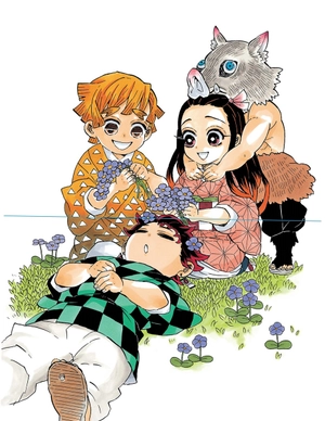 artbook thanh gươm diệt quỷ - trải mấy tinh sương - bìa cứng - tặng kèm obi và poster gập đầu sách - Ảnh 4