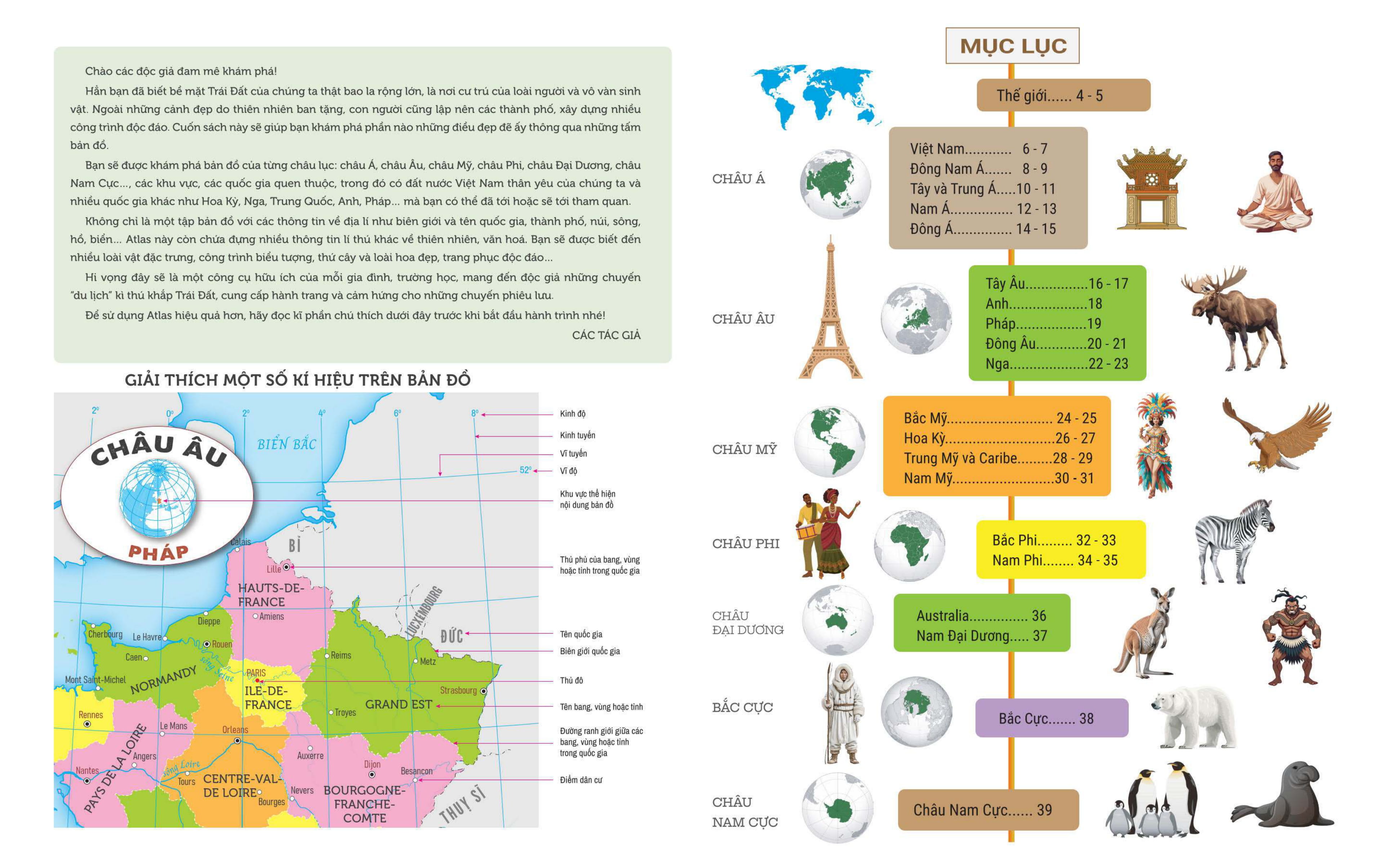 Atlas Thế Giới Cho Trẻ Em - Tập Bản Đồ Từ Việt Nam Đến Khắp Các Châu Lục - Ảnh 3