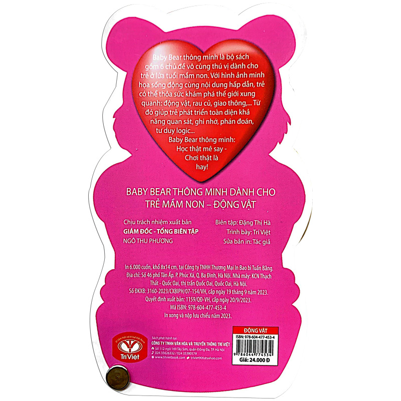 baby bear thông minh dành cho trẻ mầm non - động vật - Ảnh 7