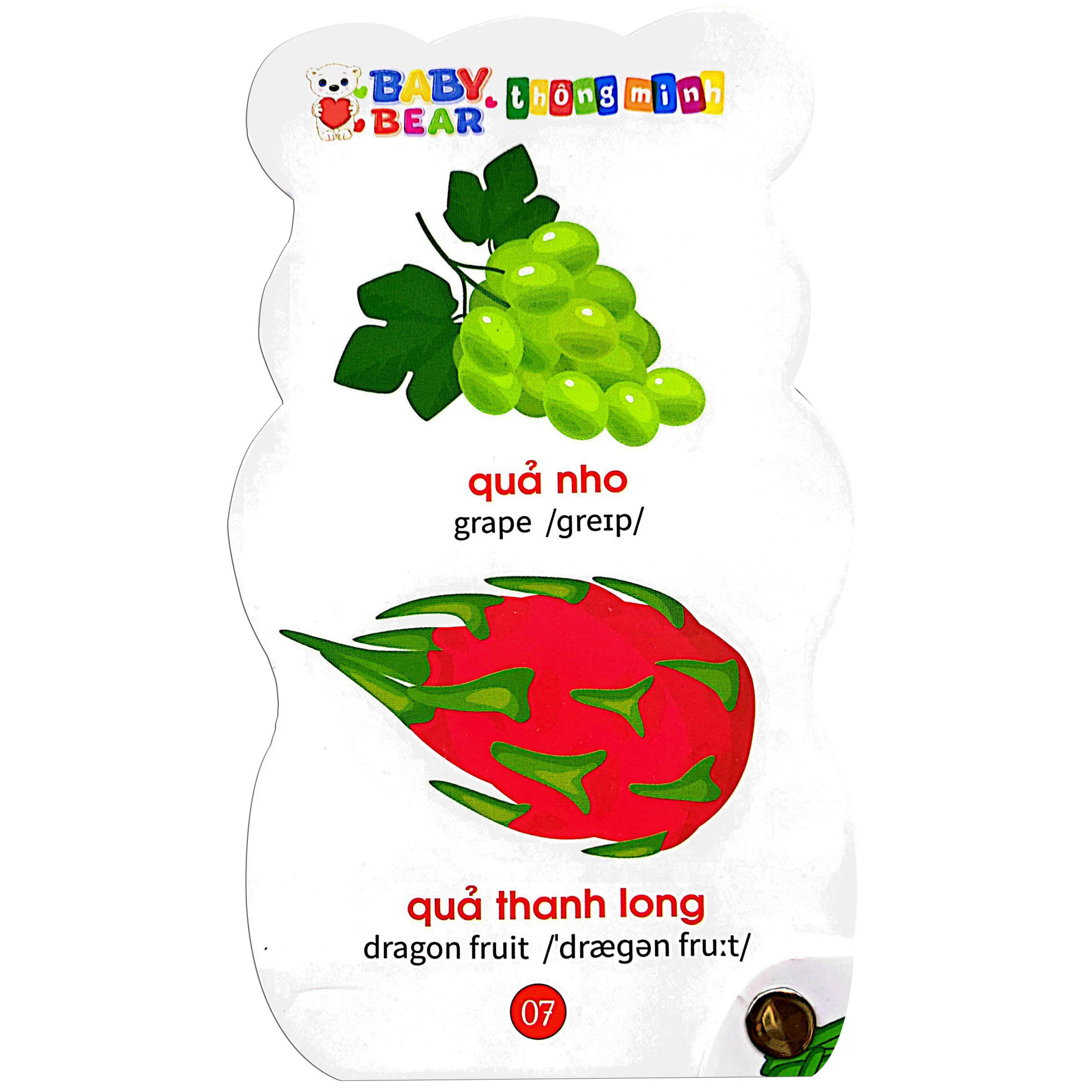 baby bear thông minh dành cho trẻ mầm non - rau củ quả - Ảnh 5