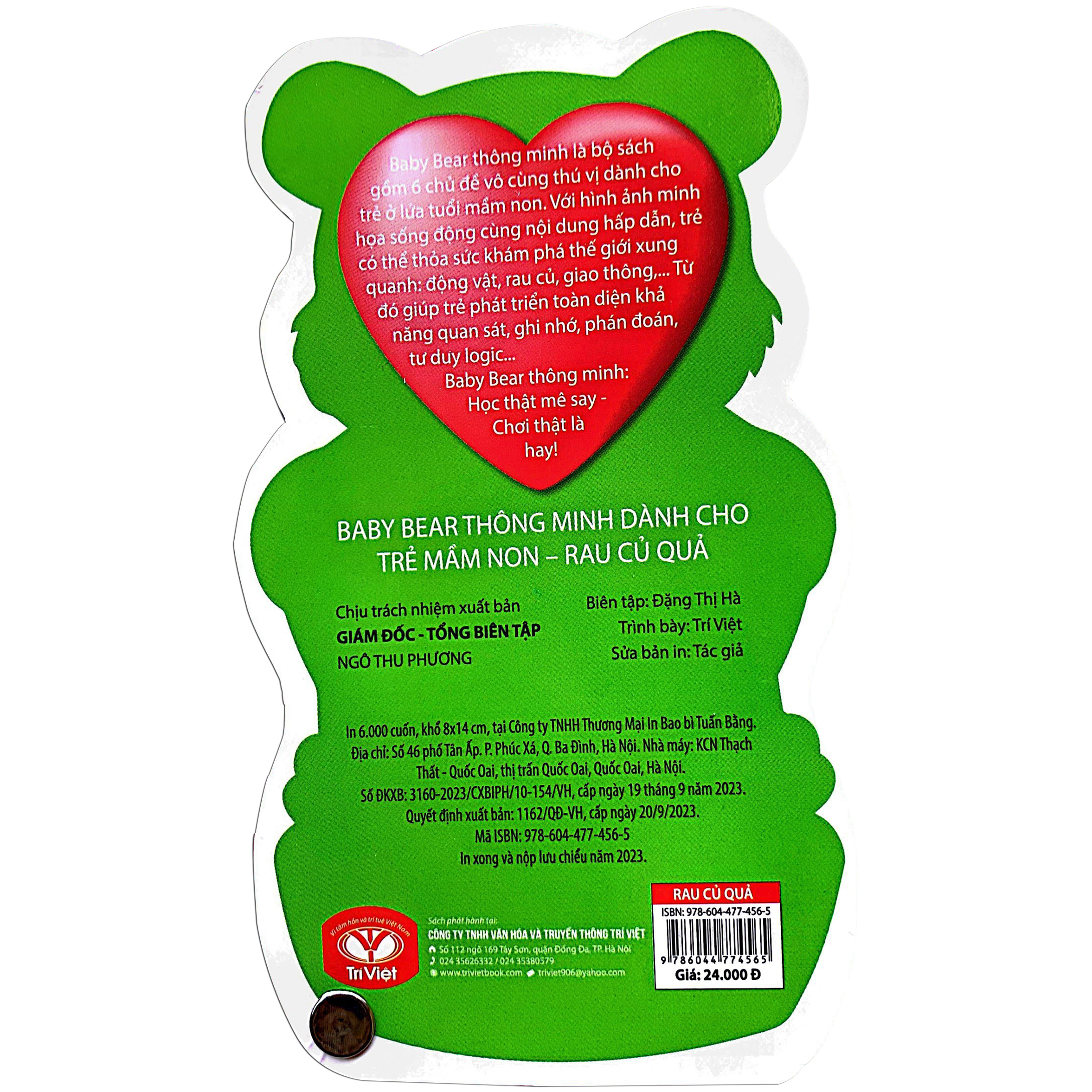 baby bear thông minh dành cho trẻ mầm non - rau củ quả - Ảnh 6