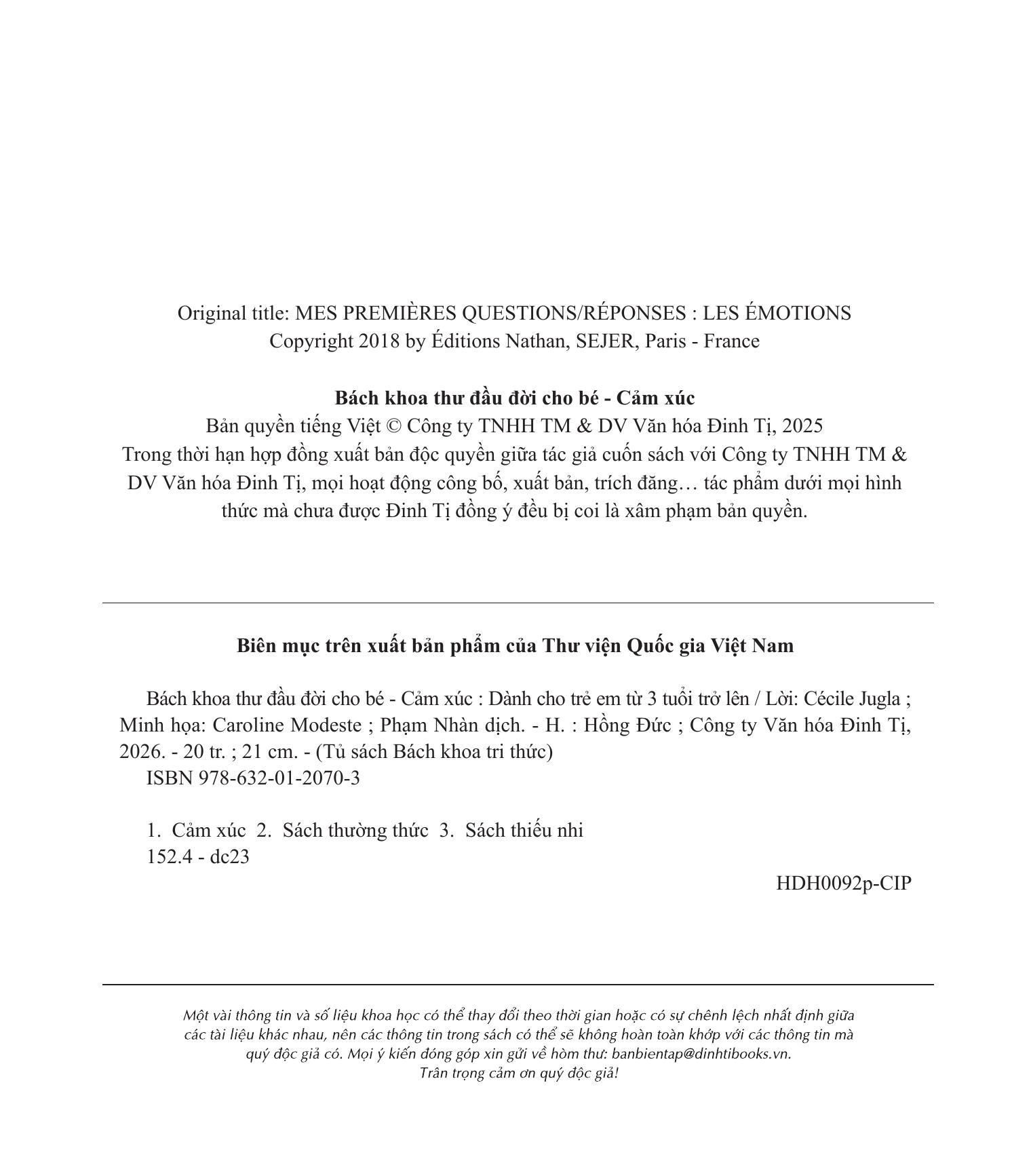 Bách Khoa Thư Đầu Đời Cho Bé - Cảm Xúc - Ảnh 4