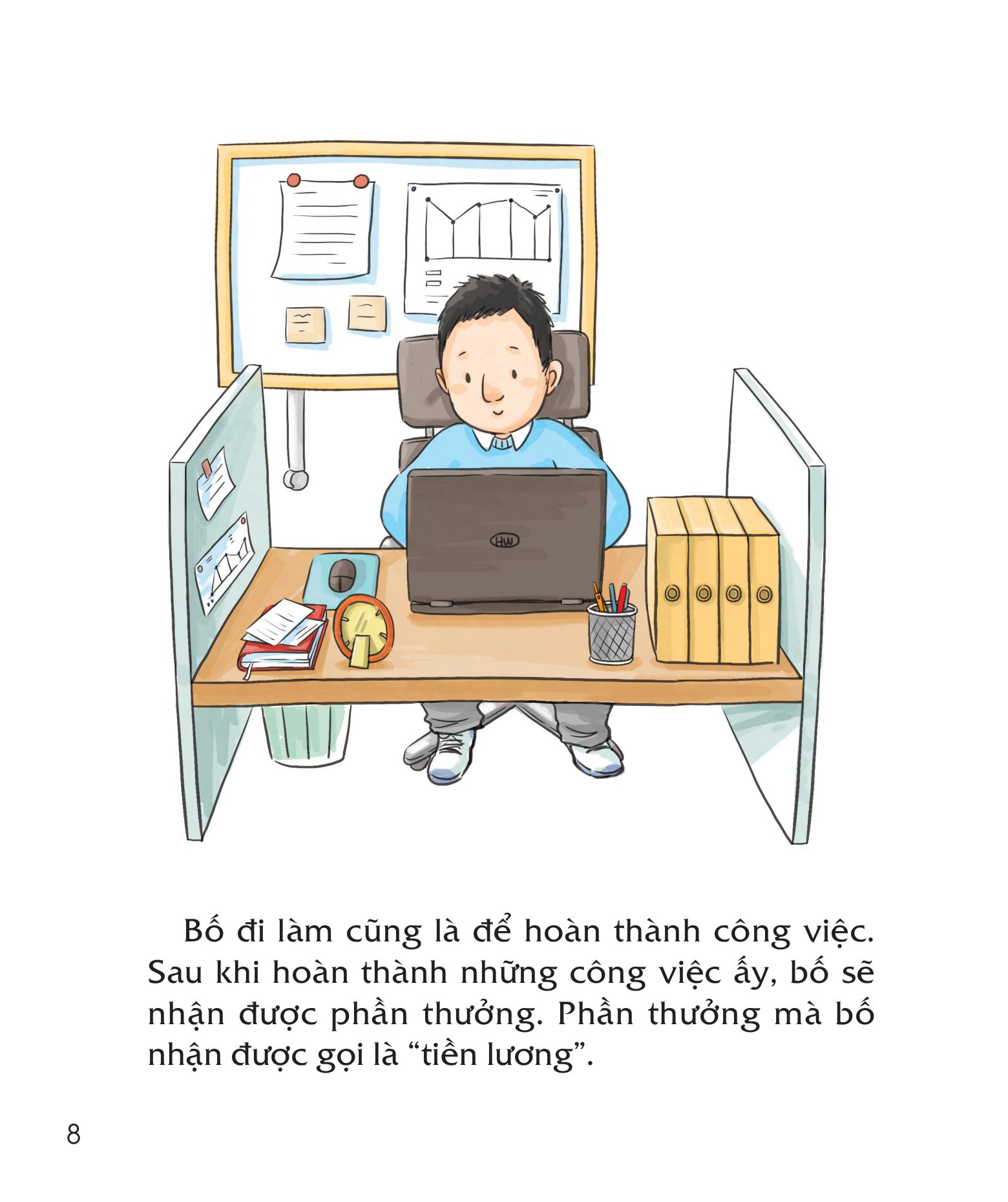 bài học đầu đời cho bé - con thích bố ở nhà cơ! - giúp trẻ hiểu lý do vì sao người lớn cần phải đi làm - Ảnh 5