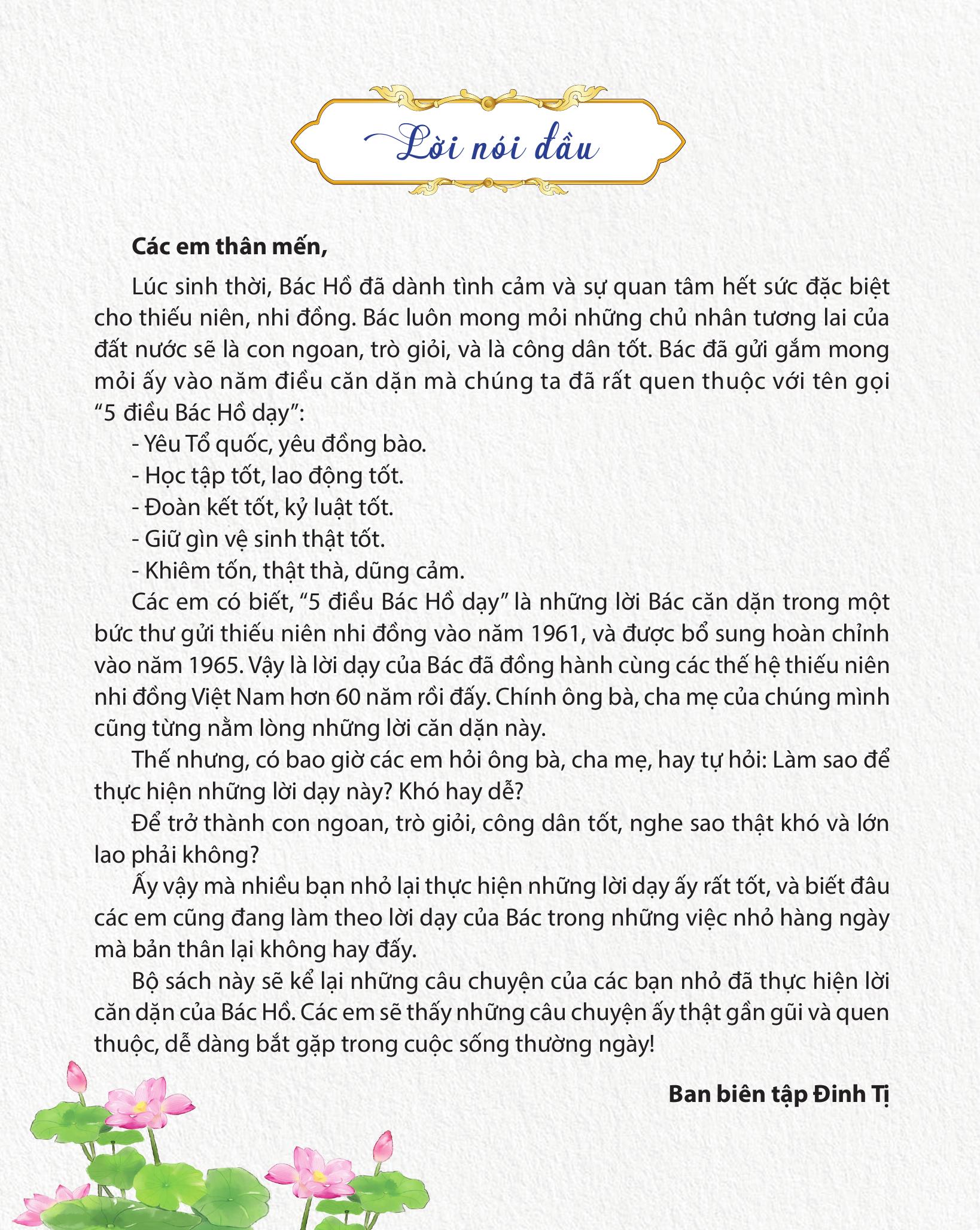 Bài Học Hay Từ 5 Điều Bác Dạy - Giữ Gìn Vệ Sinh Thật Tốt - Việc Làm Nhỏ, Ý Nghĩa Lớn - Ảnh 4