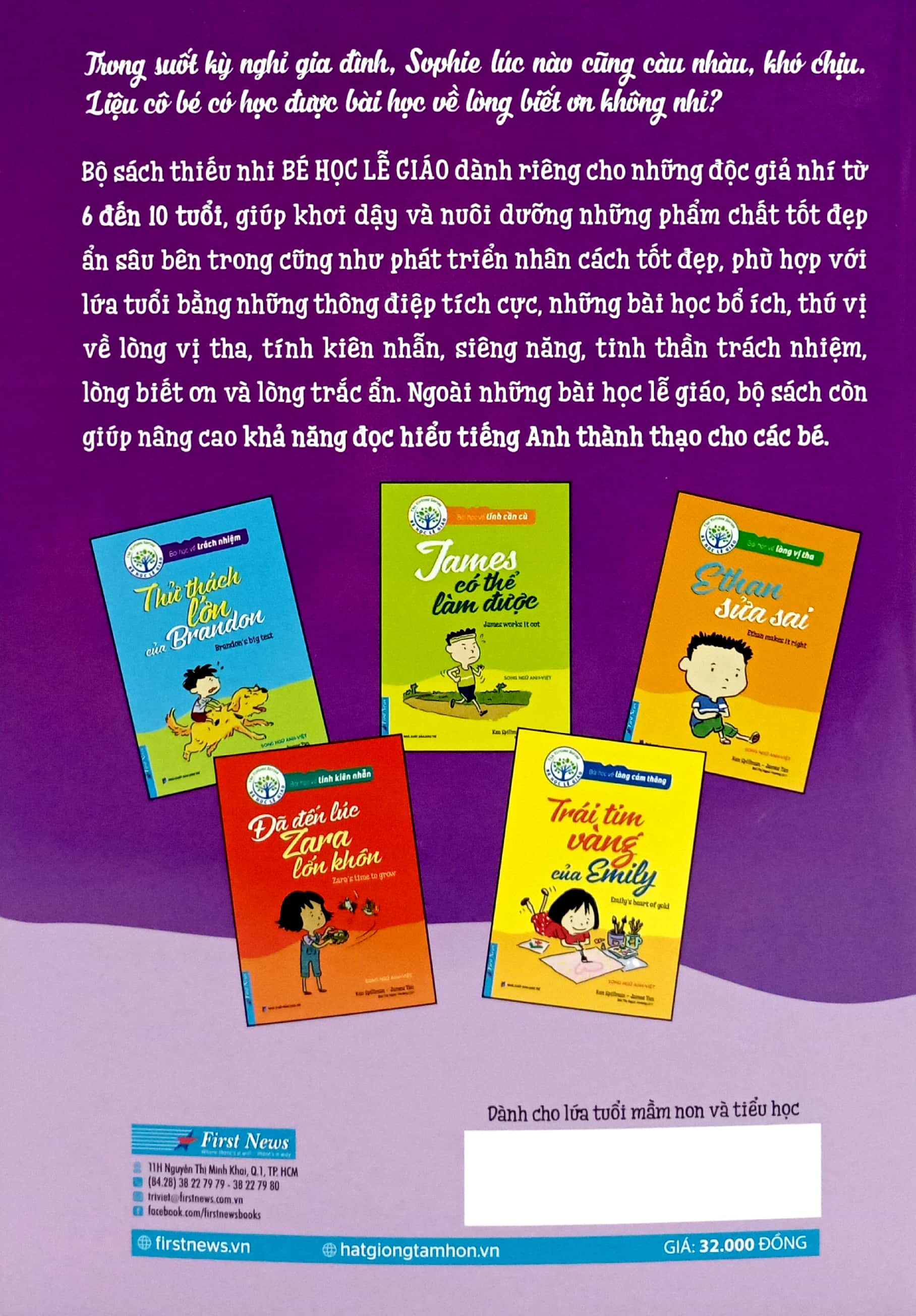 bài học về lòng biết ơn - khoảnh khắc thật lòng của sophie (song ngữ anh - việt) (tái bản 2024) - Ảnh 7