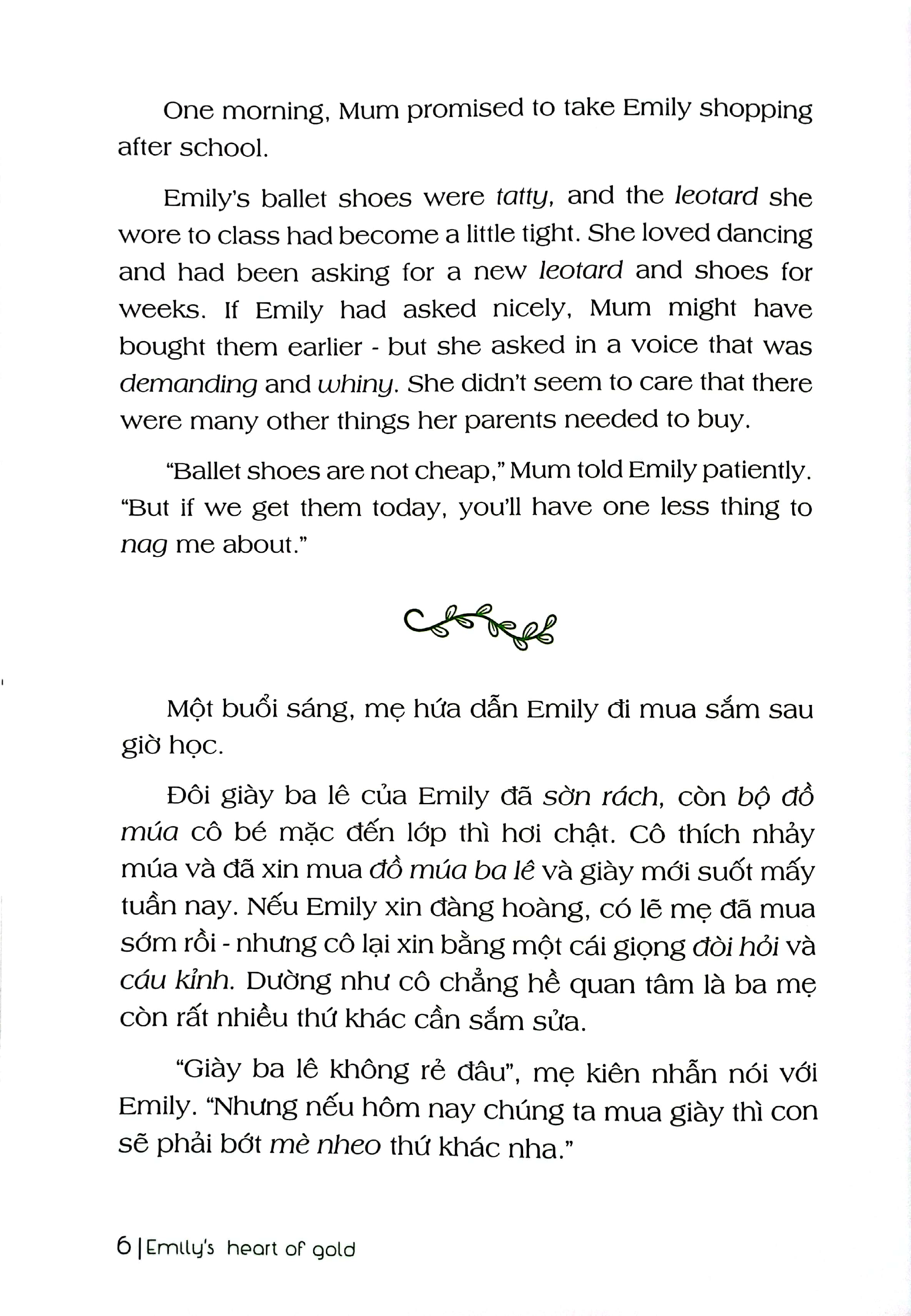 bài học về lòng cảm thông - trái tim vàng của emily (song ngữ anh - việt) (tái bản 2024) - Ảnh 4