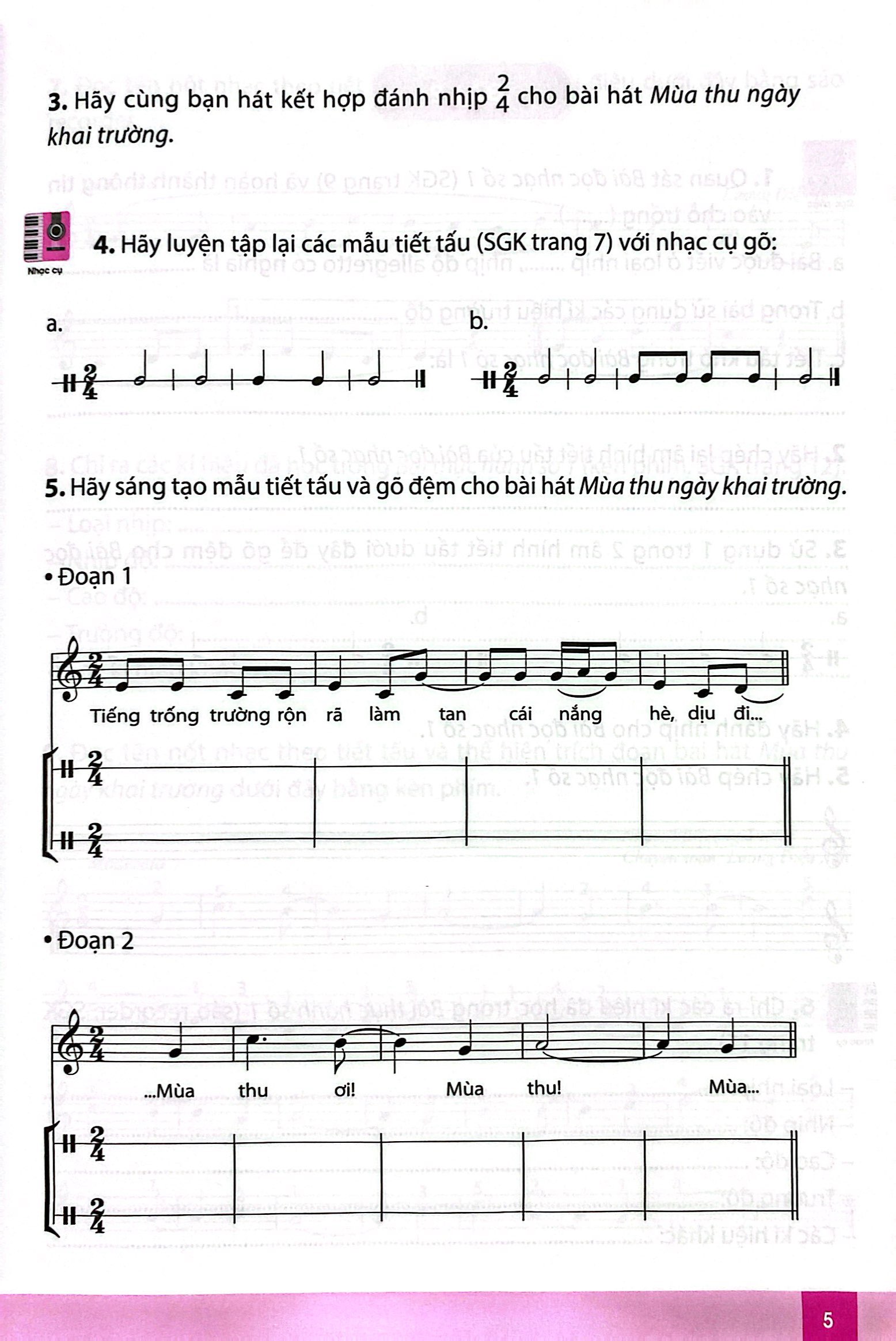 bài tập âm nhạc 9 (chân trời) (chuẩn) - Ảnh 6