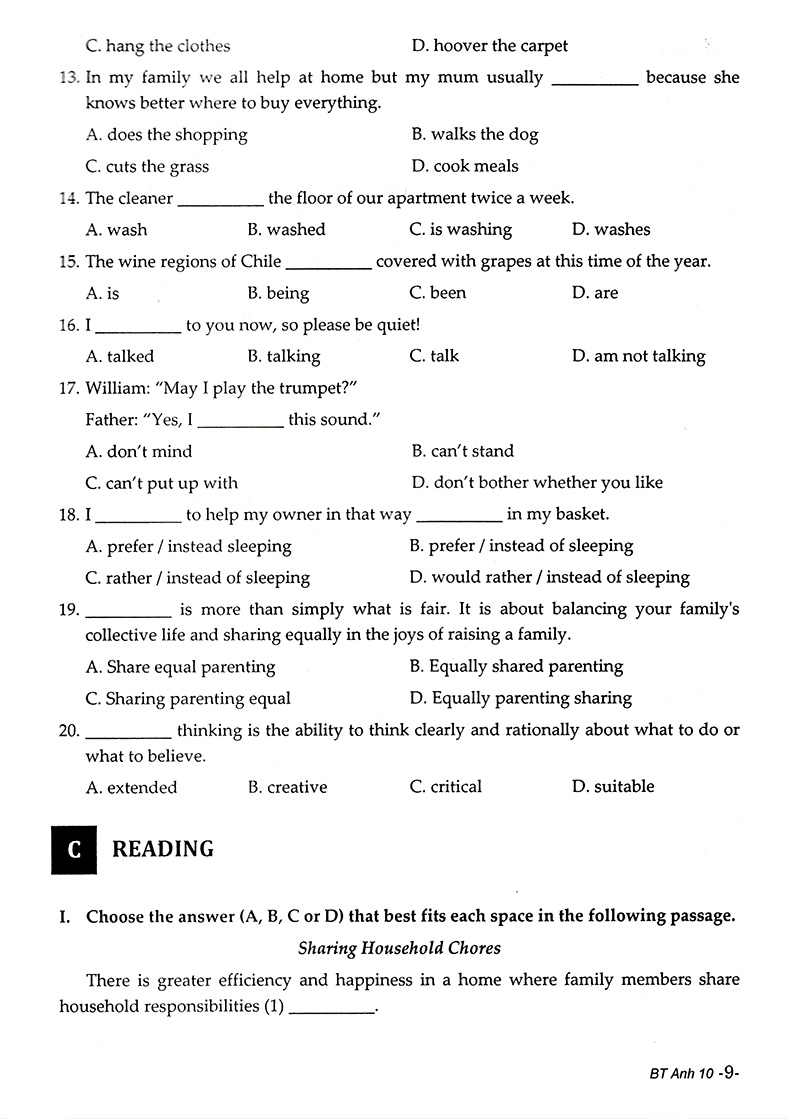 bài tập bỗ trợ & phát triển kĩ năng tiếng anh 10 - Ảnh 8