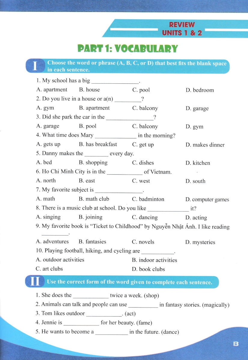 bài tập bổ trợ toàn diện tiếng anh 6 - Ảnh 9