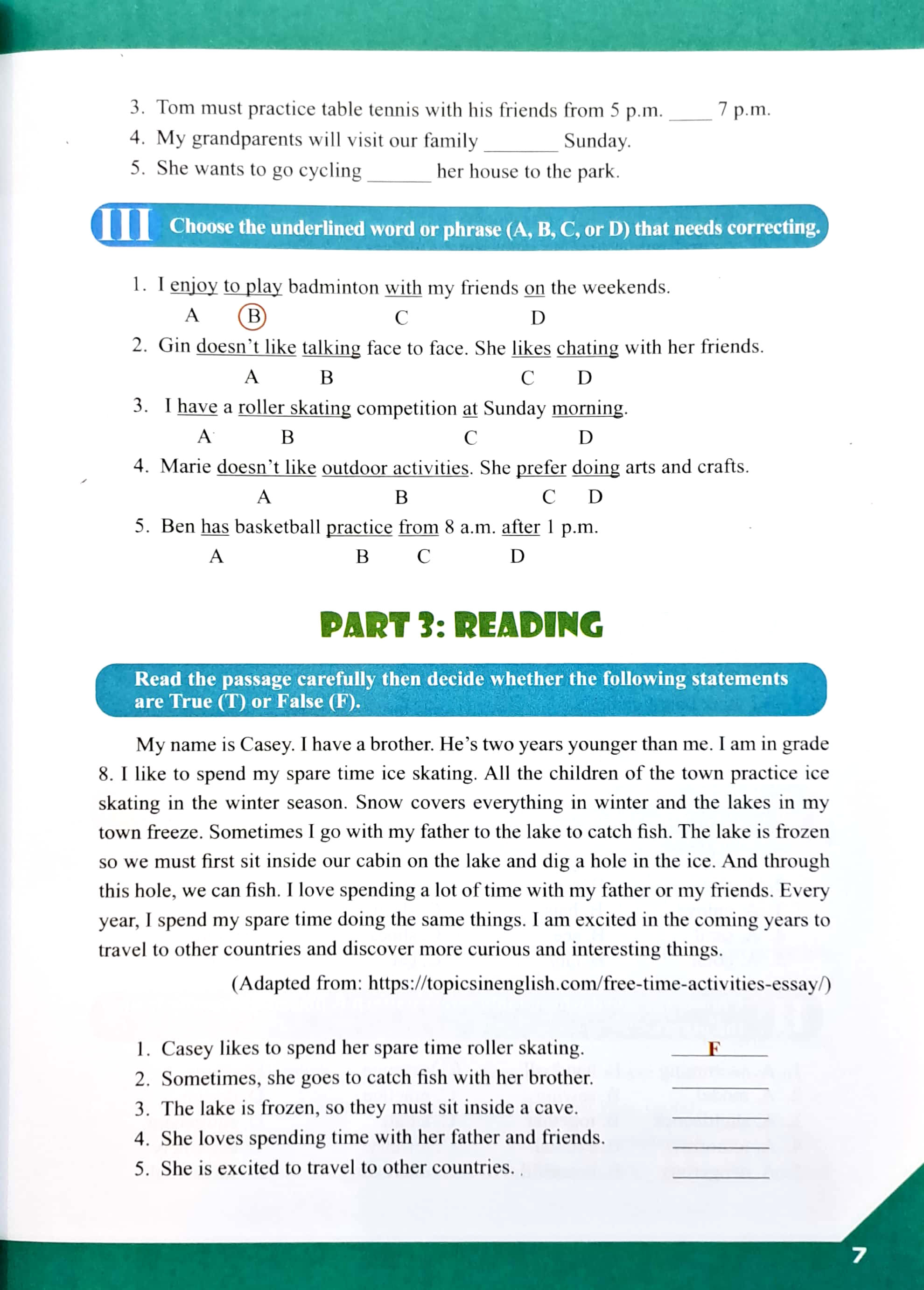 bài tập bổ trợ toàn diện tiếng anh 8 - Ảnh 6