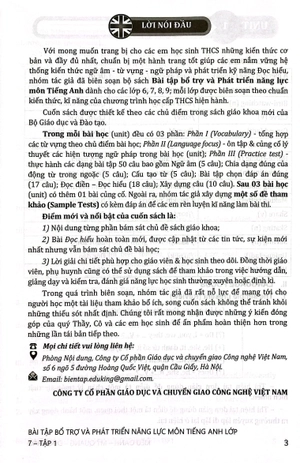 bài tập bổ trợ và phát triển năng lực môn tiếng anh lớp 7 - tập 1 - Ảnh 3