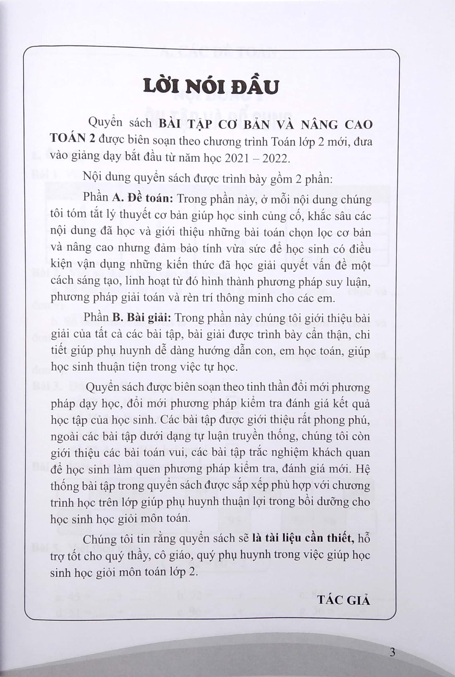 bài tập cơ bản và nâng cao toán lớp 2 (theo chương trình tiểu học mới) - Ảnh 4