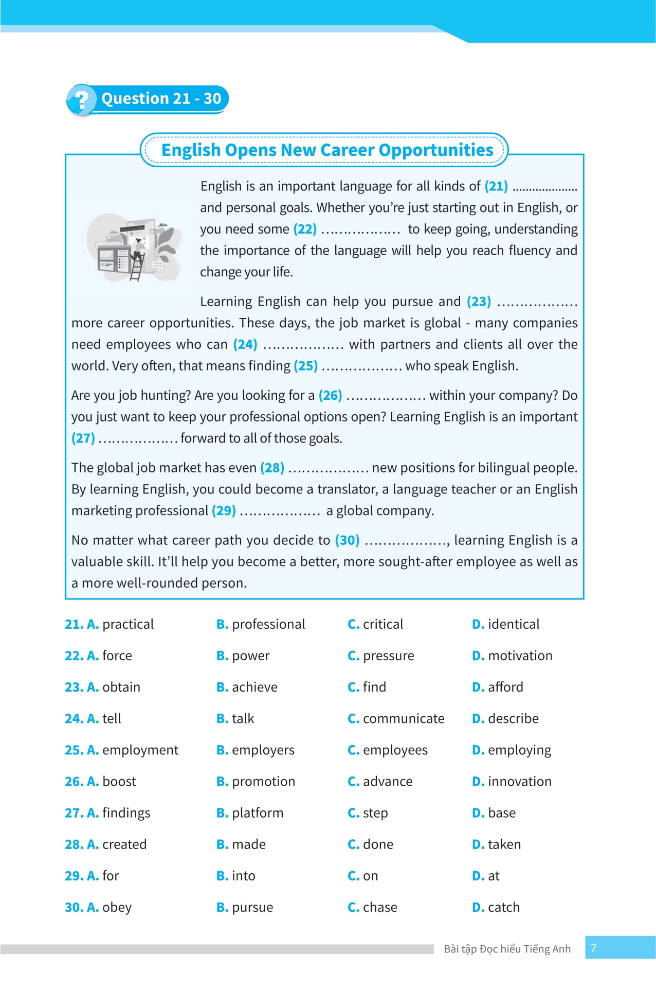 bài tập đọc hiểu tiếng anh - ôn thi vào lớp 10 và 10 chuyên - Ảnh 8