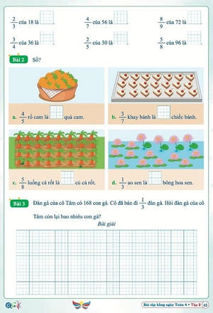bài tập hằng ngày toán 4 - tập 2 (cánh diều) - Ảnh 7