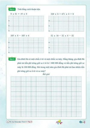 bài tập hằng ngày toán 4 - tập 2 (kết nối) - Ảnh 8