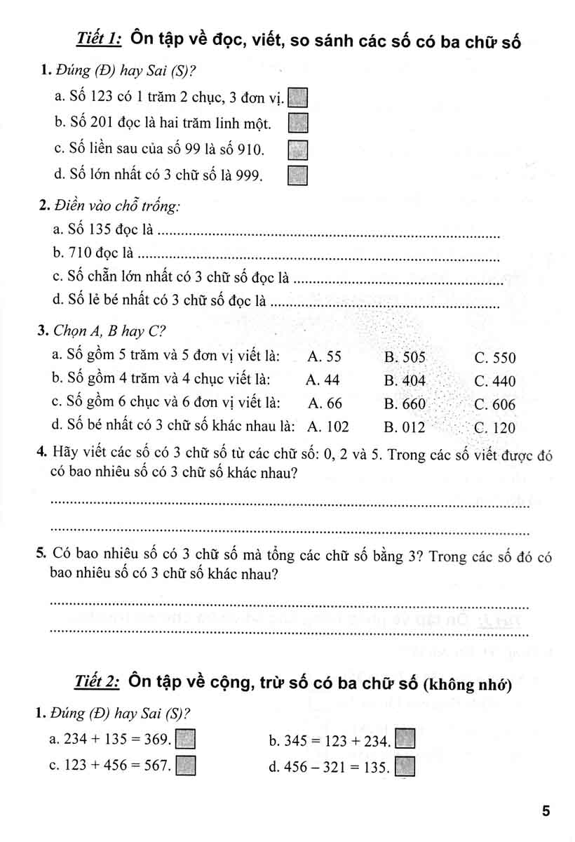 bài tập hay và khó toán 3 - tập 1 (biên soạn theo chương trình giáo dục phổ thông mới - dùng chung cho các bộ sgk hiện hành) - Ảnh 7