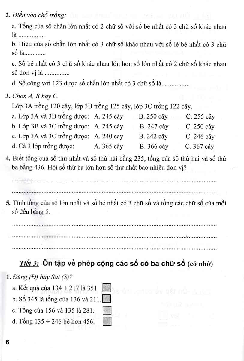 bài tập hay và khó toán 3 - tập 1 (biên soạn theo chương trình giáo dục phổ thông mới - dùng chung cho các bộ sgk hiện hành) - Ảnh 8