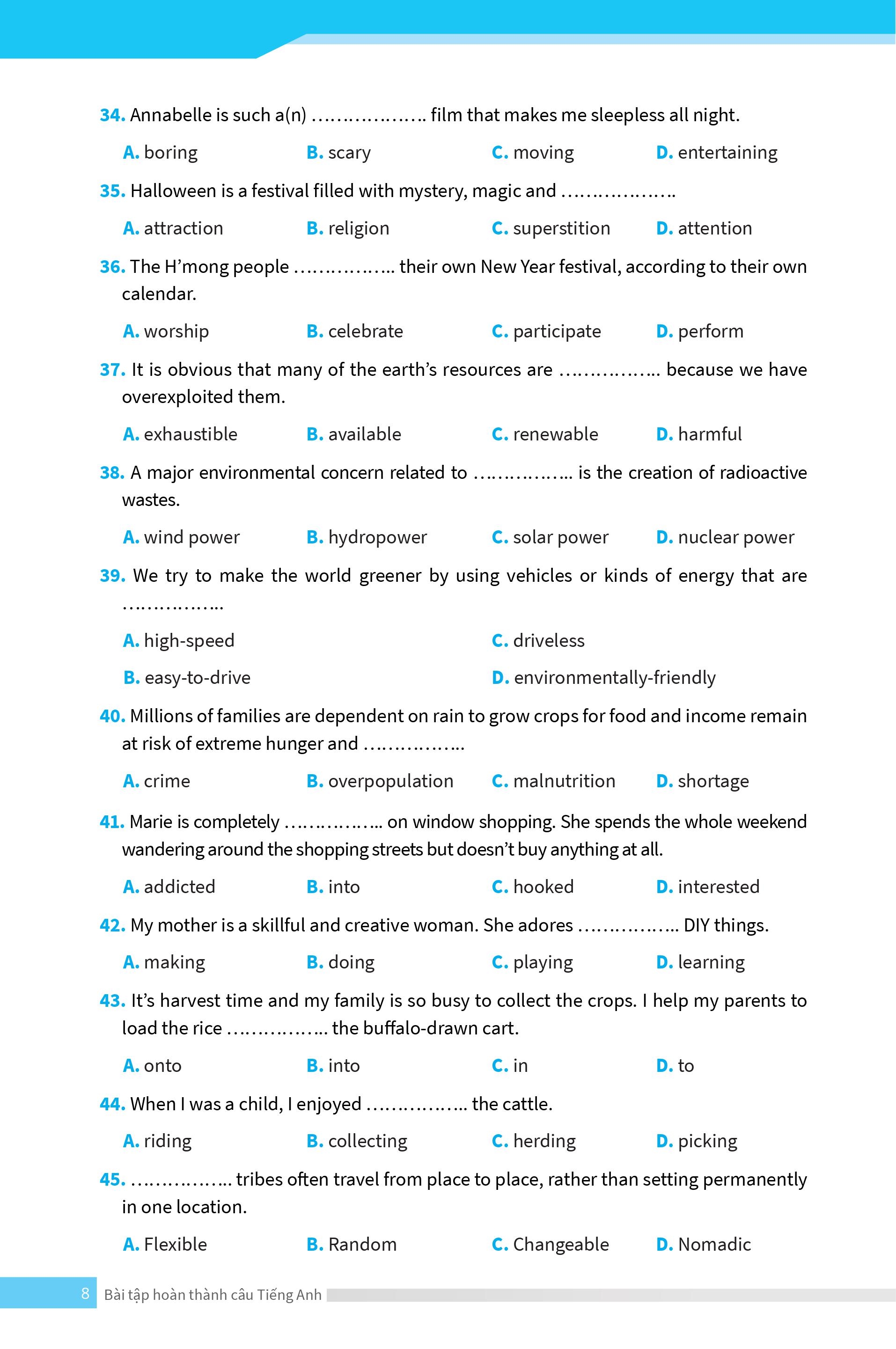 bài tập hoàn thành câu tiếng anh ( ôn thi vào lớp 10 và 10 chuyên ) - Ảnh 10