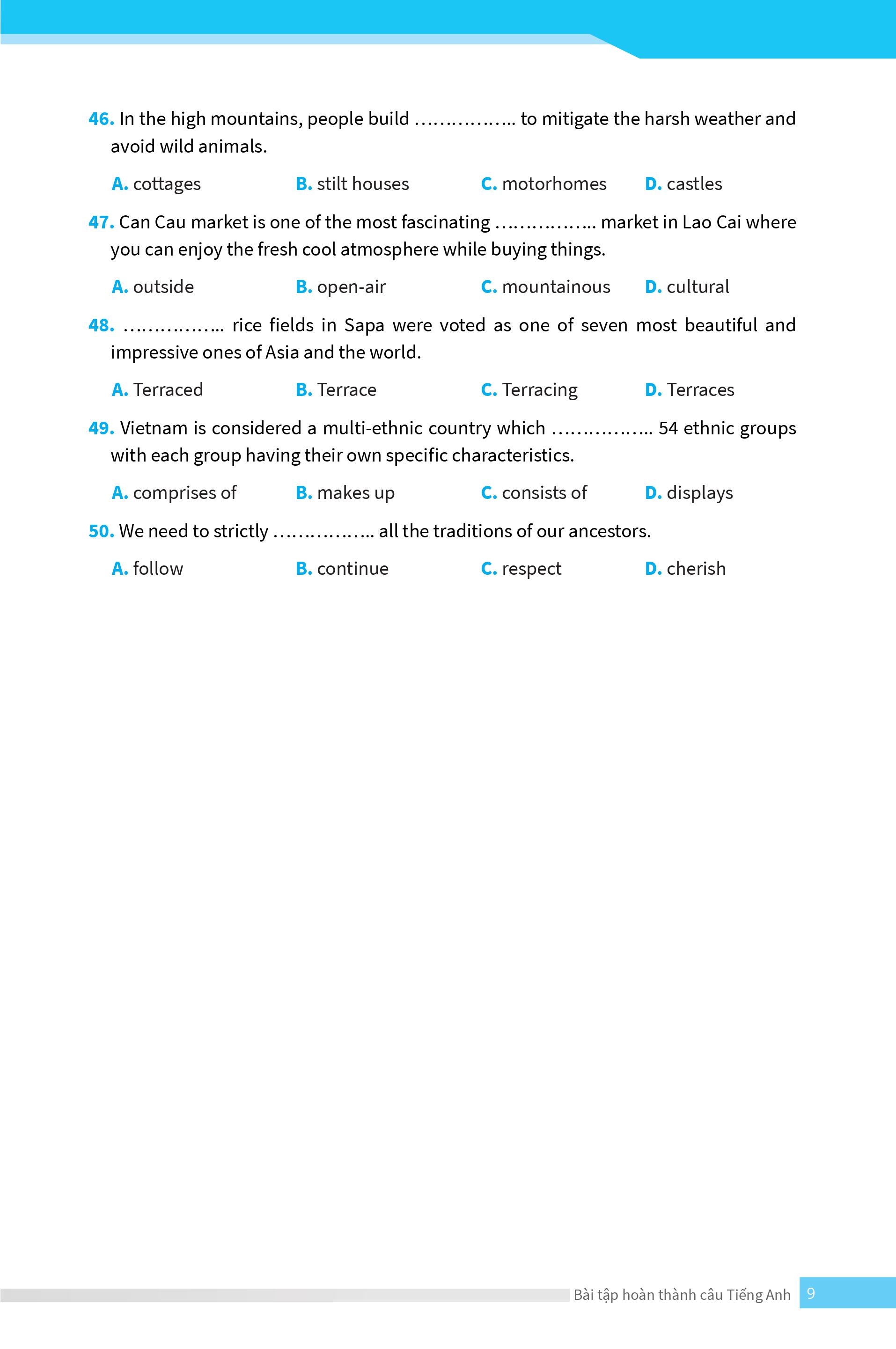 bài tập hoàn thành câu tiếng anh ( ôn thi vào lớp 10 và 10 chuyên ) - Ảnh 11