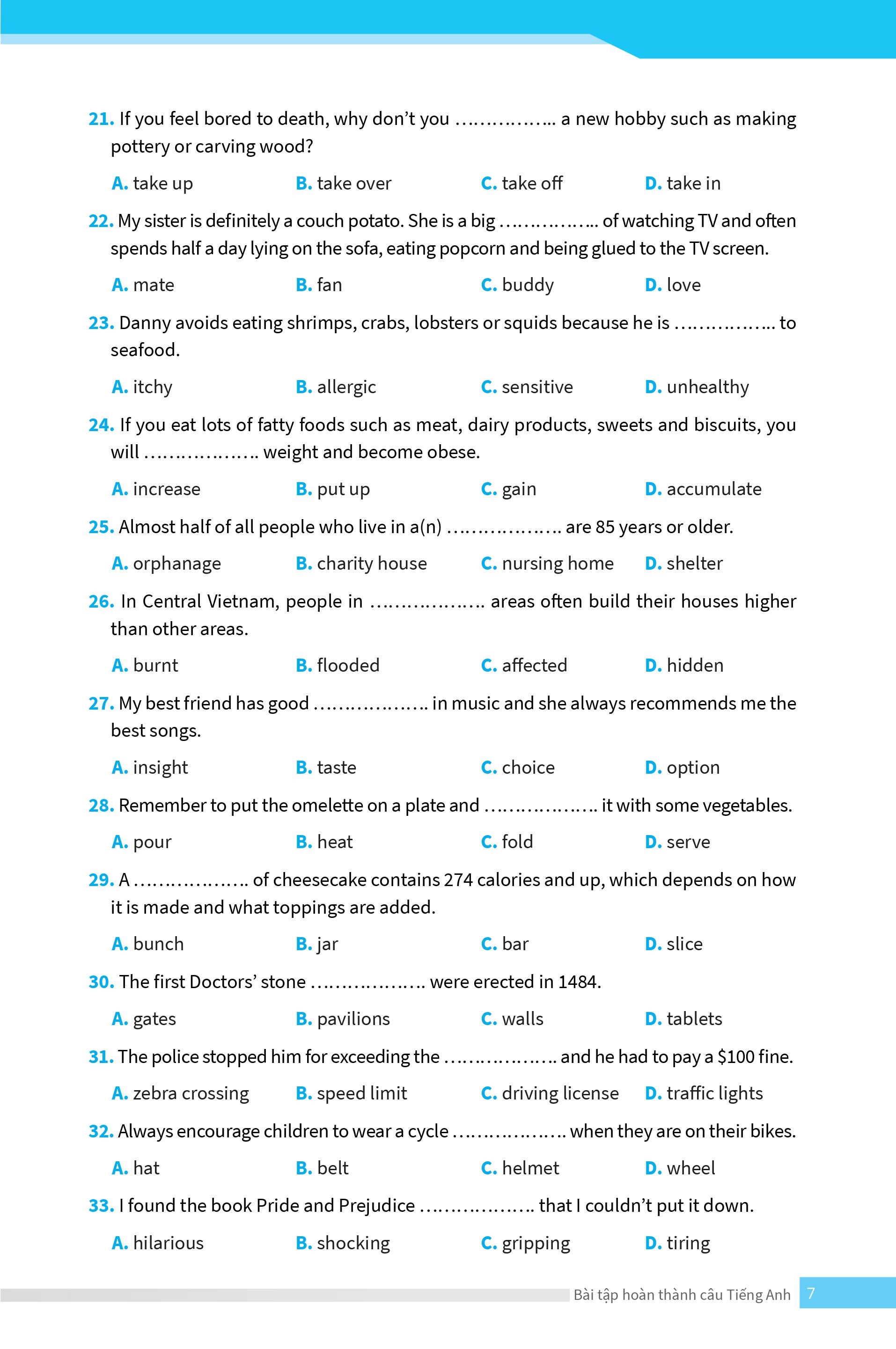 bài tập hoàn thành câu tiếng anh ( ôn thi vào lớp 10 và 10 chuyên ) - Ảnh 9