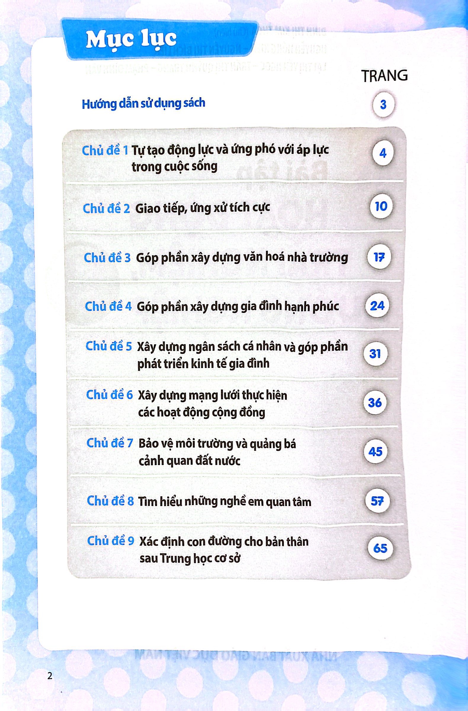 bài tập hoạt động trải nghiệm, hướng nghiệp 9 - bản 1 (chân trời) (chuẩn) - Ảnh 3