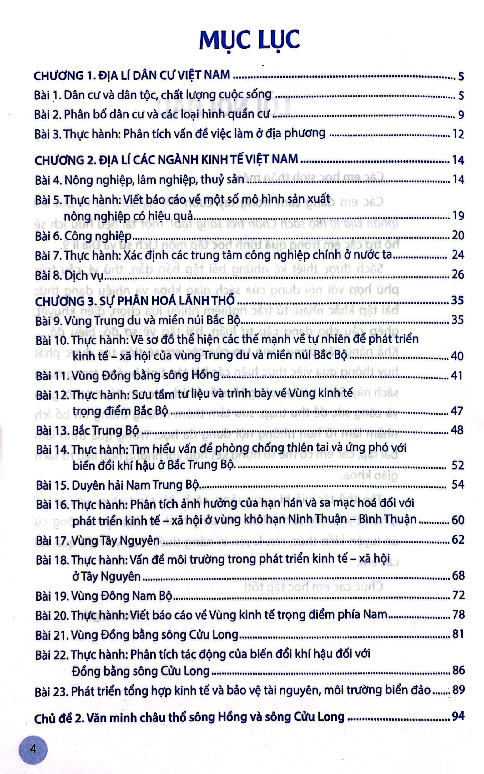 bài tập lịch sử và địa lí 9 - phần địa lí (chân trời) (chuẩn) - Ảnh 4