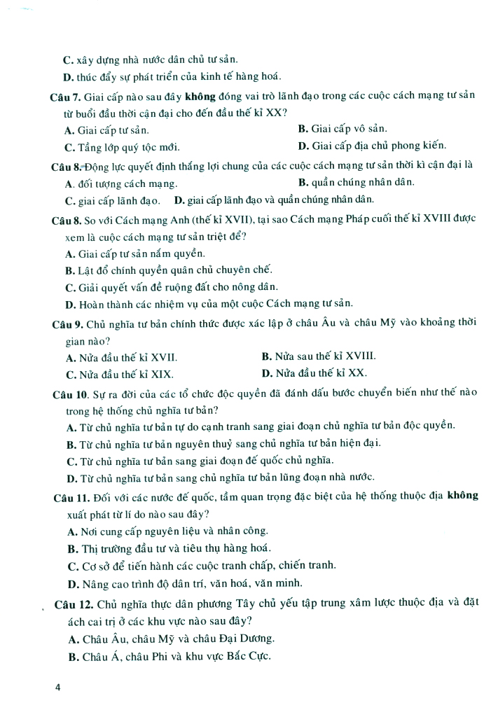 bài tập phát triển năng lực lịch sử 11 - Ảnh 5