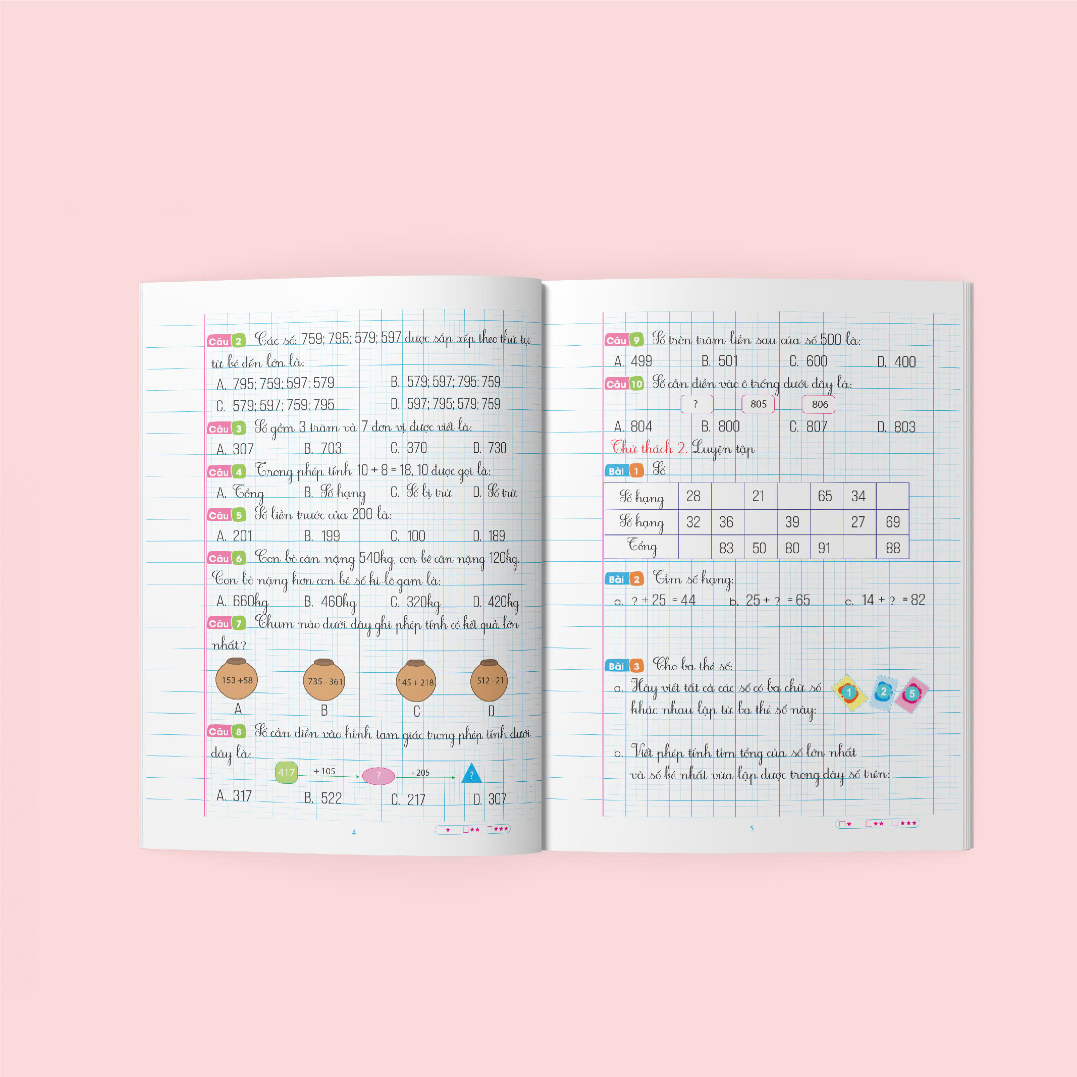 Bai Tap Tang Cuong Toan 3 - Hoc Ki 1 (Ket Noi) - Ảnh 4