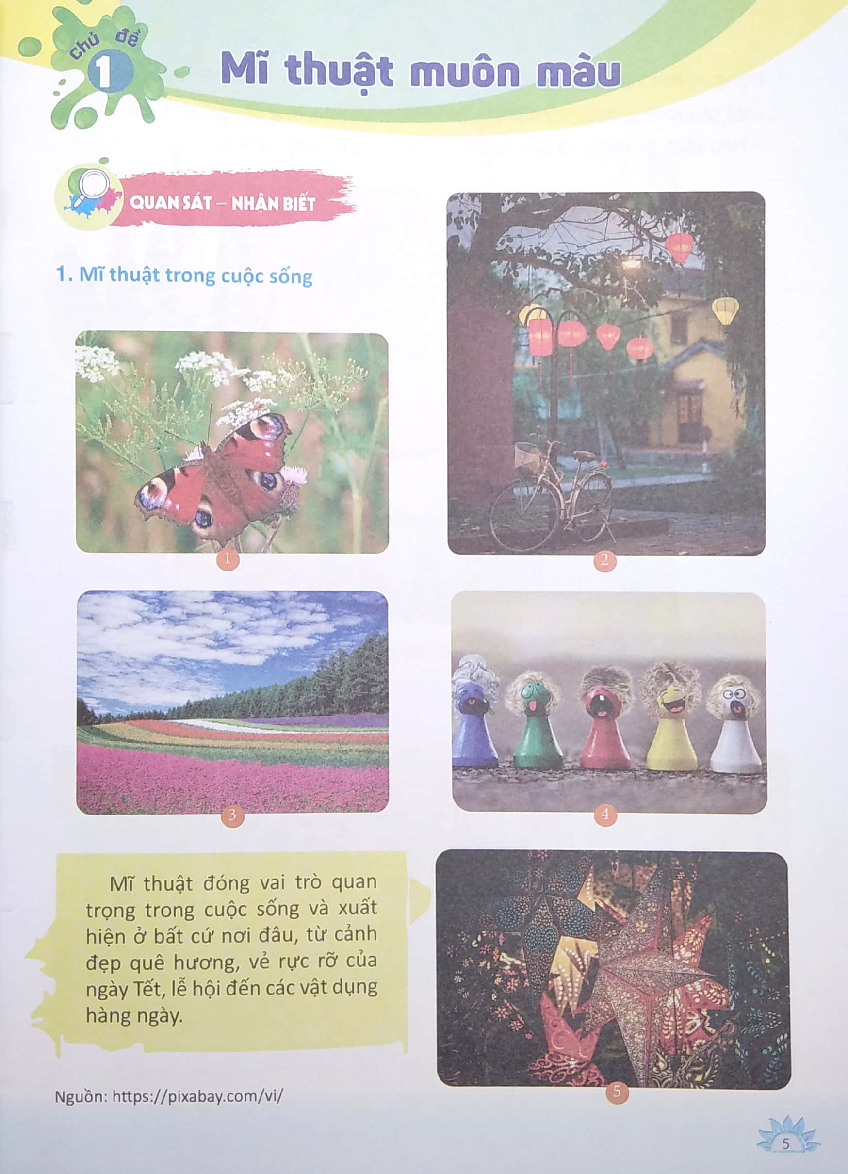 bài tập thực hành mĩ thuật lớp 1 (theo chương trình giáo dục phổ thông 2018) - Ảnh 5