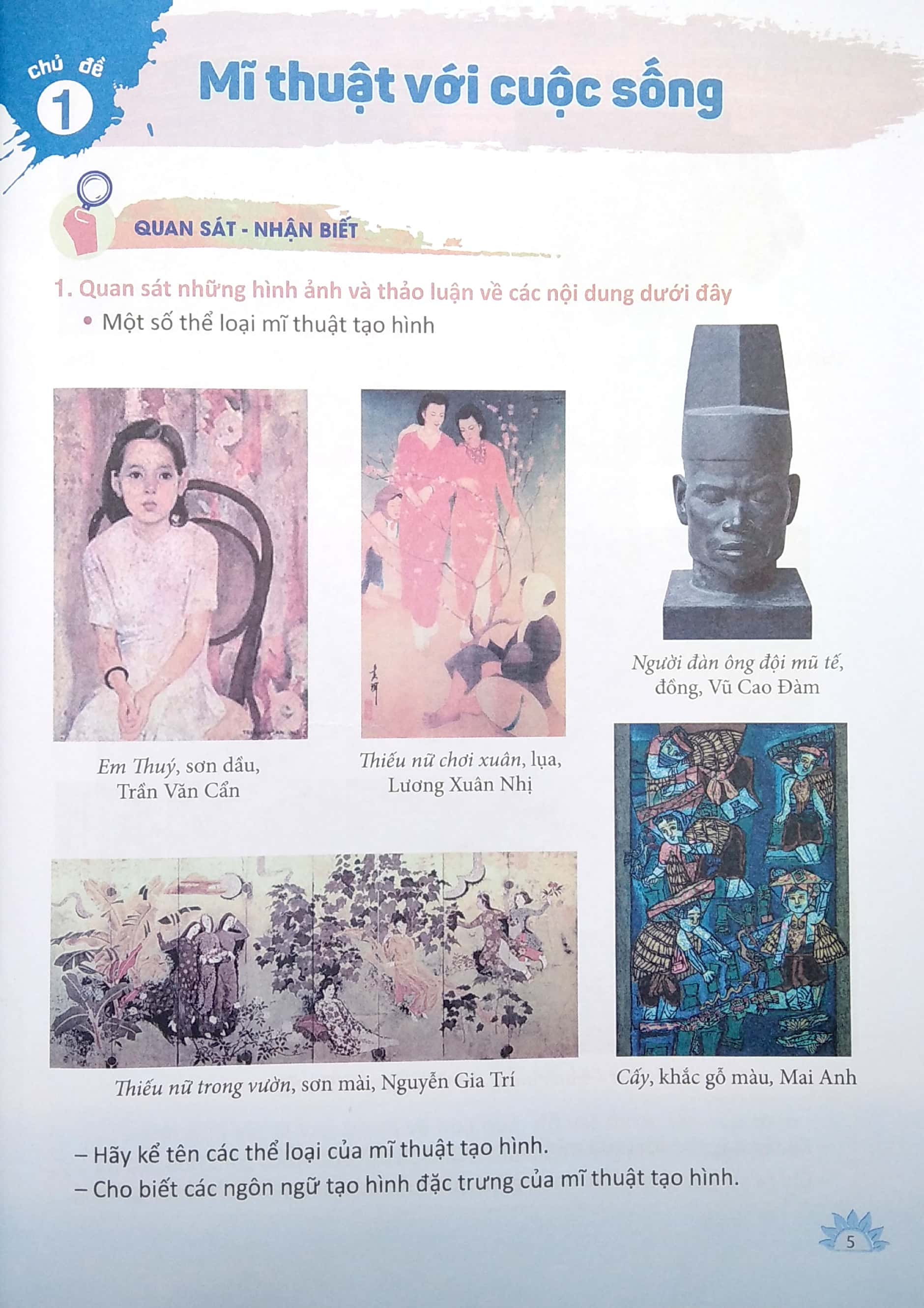 bài tập thực hành mĩ thuật lớp 6 (theo chương trình giáo dục phổ thông 2018) - Ảnh 5