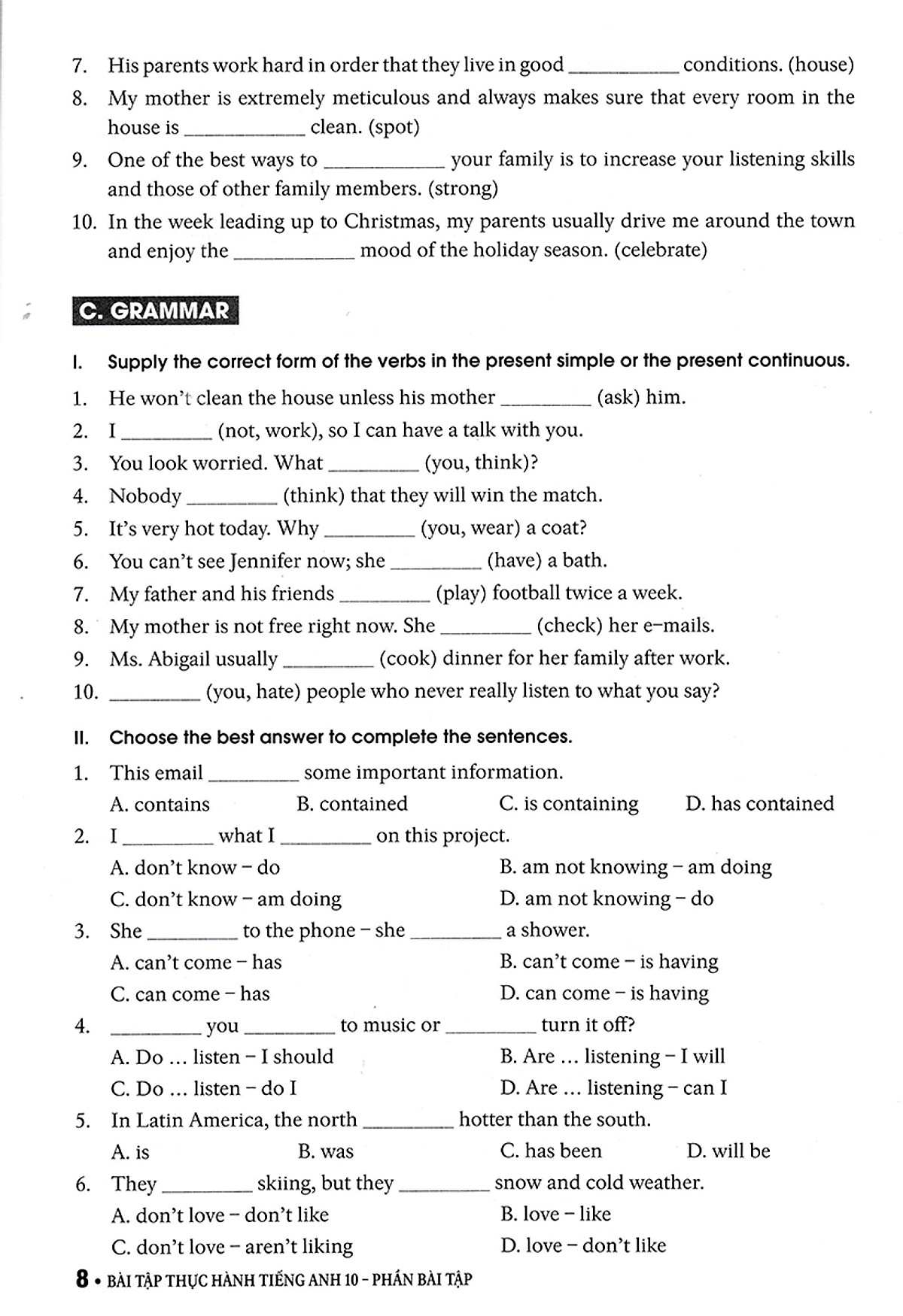 bài tập thực hành tiếng anh 10 - không đáp án (dùng kèm sgk tiếng anh 10 global success) - Ảnh 8