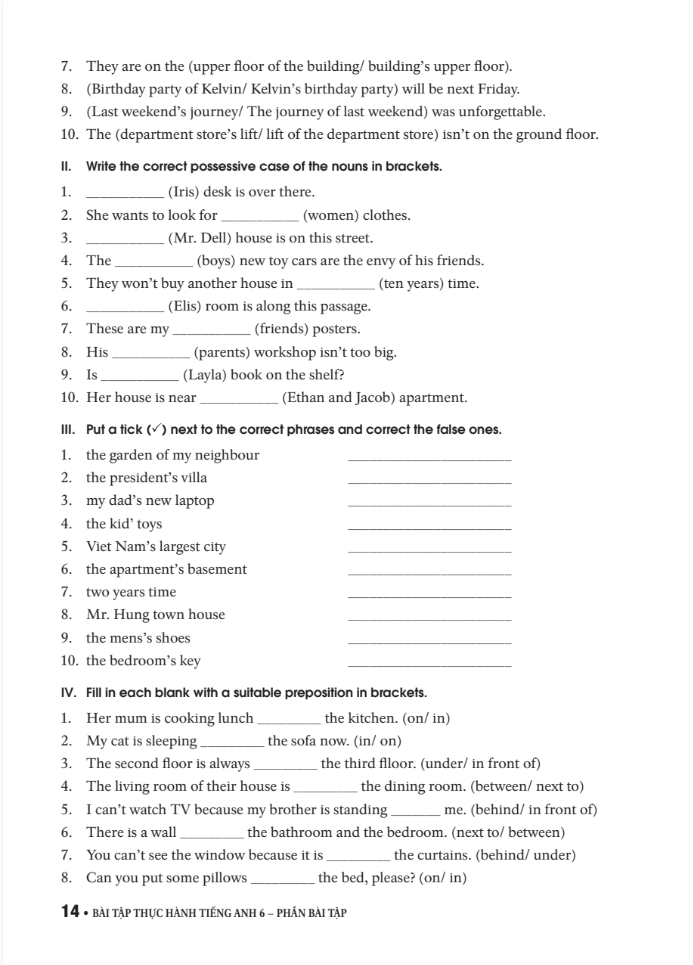 bài tập thực hành tiếng anh 6 (không đáp án) - dùng kèm sgk tiếng anh 6 global success (2022) - Ảnh 14