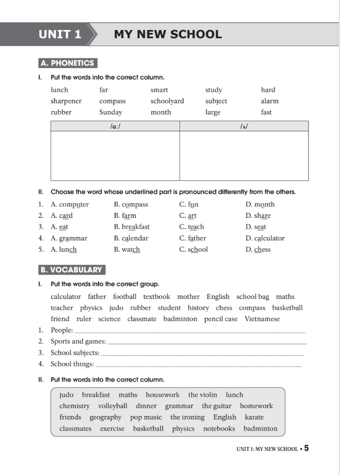 bài tập thực hành tiếng anh 6 (không đáp án) - dùng kèm sgk tiếng anh 6 global success (2022) - Ảnh 5