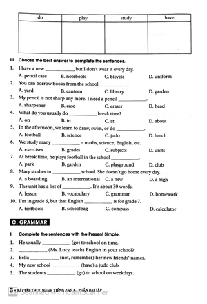 bài tập thực hành tiếng anh 6 theo chương trình mới của bộ giáo dục và đào tạo (không đáp án) - Ảnh 6