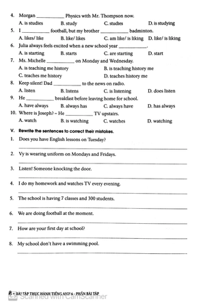 bài tập thực hành tiếng anh 6 theo chương trình mới của bộ giáo dục và đào tạo (không đáp án) - Ảnh 8