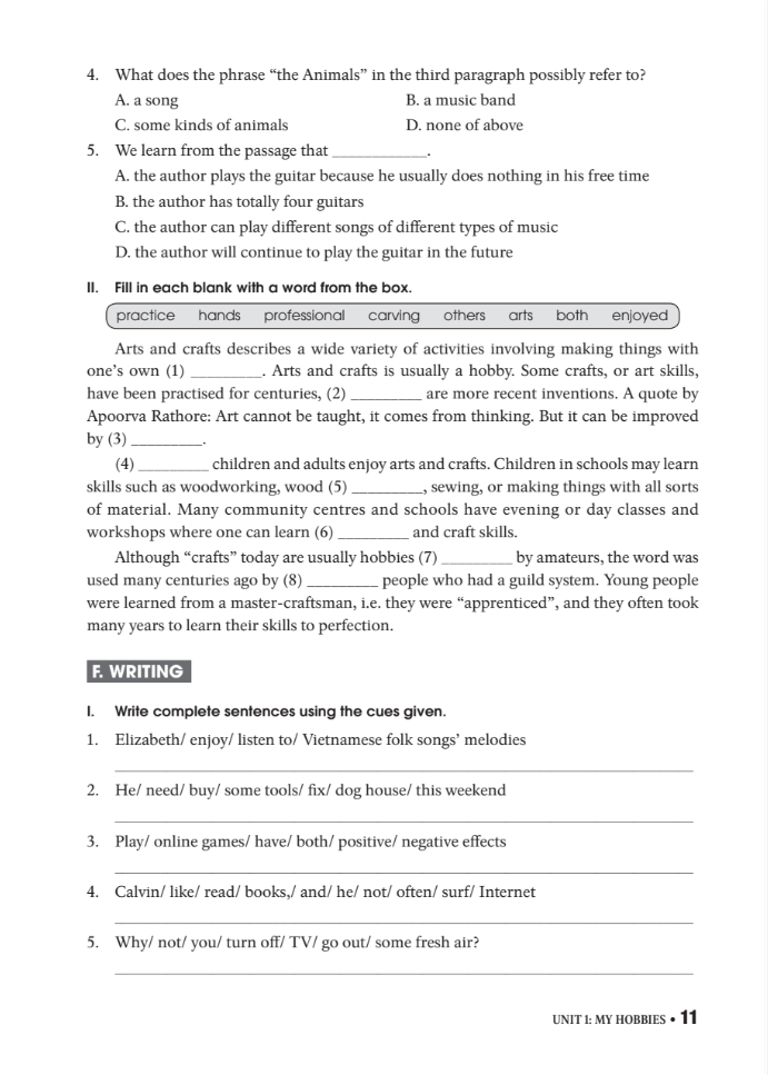 bài tập thực hành tiếng anh 8 theo chương trình mới của bộ giáo dục và đào tạo (không đáp án) - 2020 - Ảnh 11
