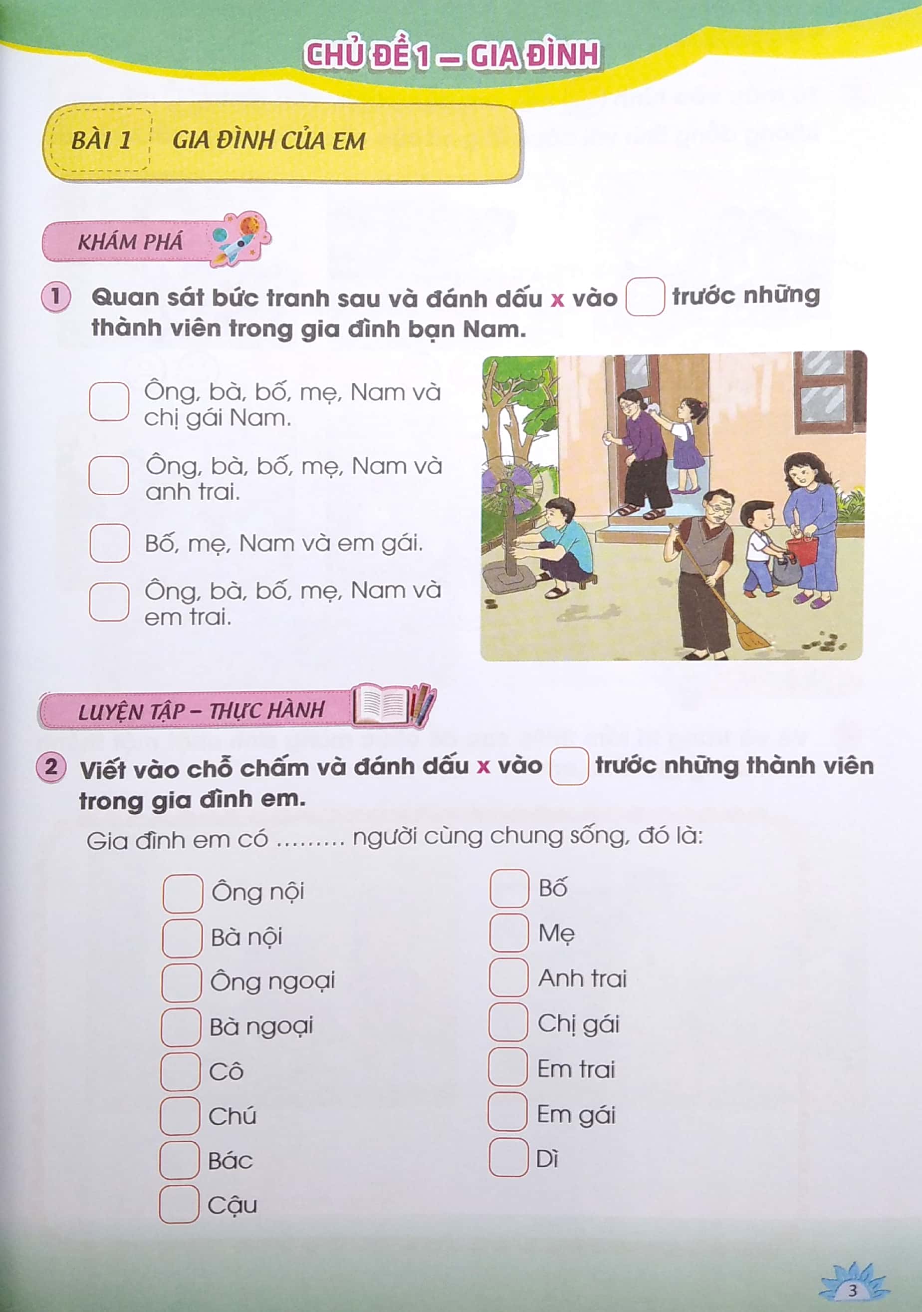 bài tập thực hành tự nhiên và xã hội lớp 1 (theo chương trình giáo dục phổ thông 2018) - Ảnh 5